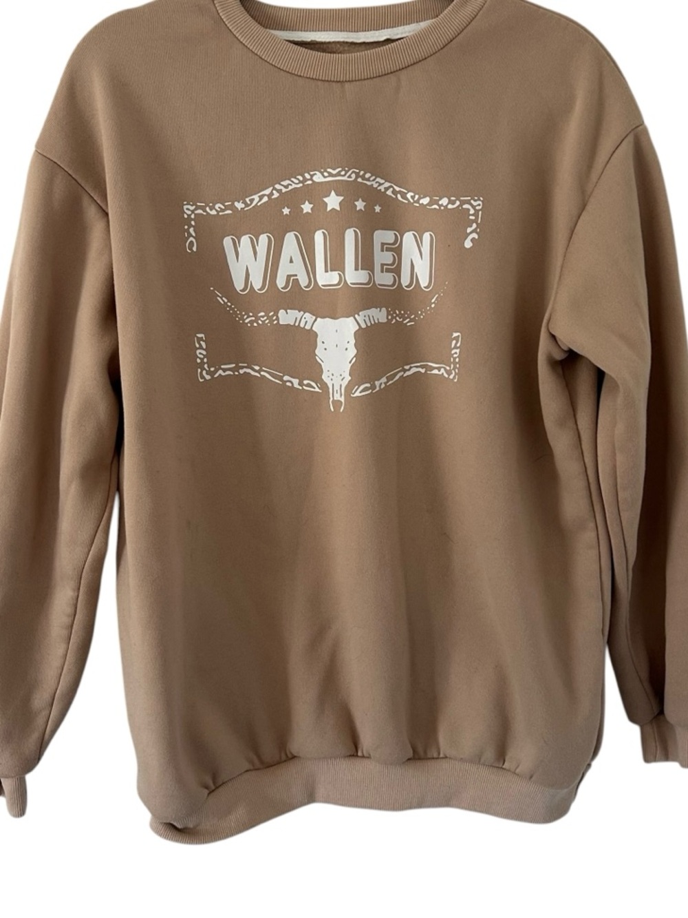 Brown Morgan Wallen Style Country Western Crewneck Sweatshirt Unisex Size Large